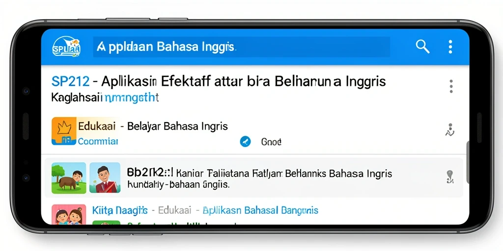Antarmuka SP212 yang user-friendly untuk belajar Bahasa Inggris.