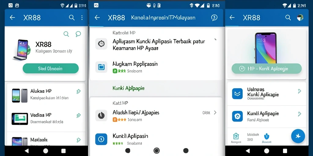 Tampilan antarmuka aplikasi Kunci Aplikasi XR88 yang sederhana dan fungsional.