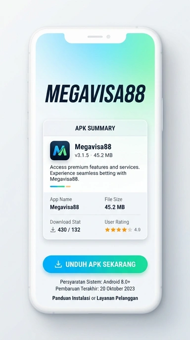 Tampilan halaman APK megavisa88