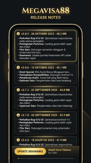 Tampilan riwayat versi megavisa88